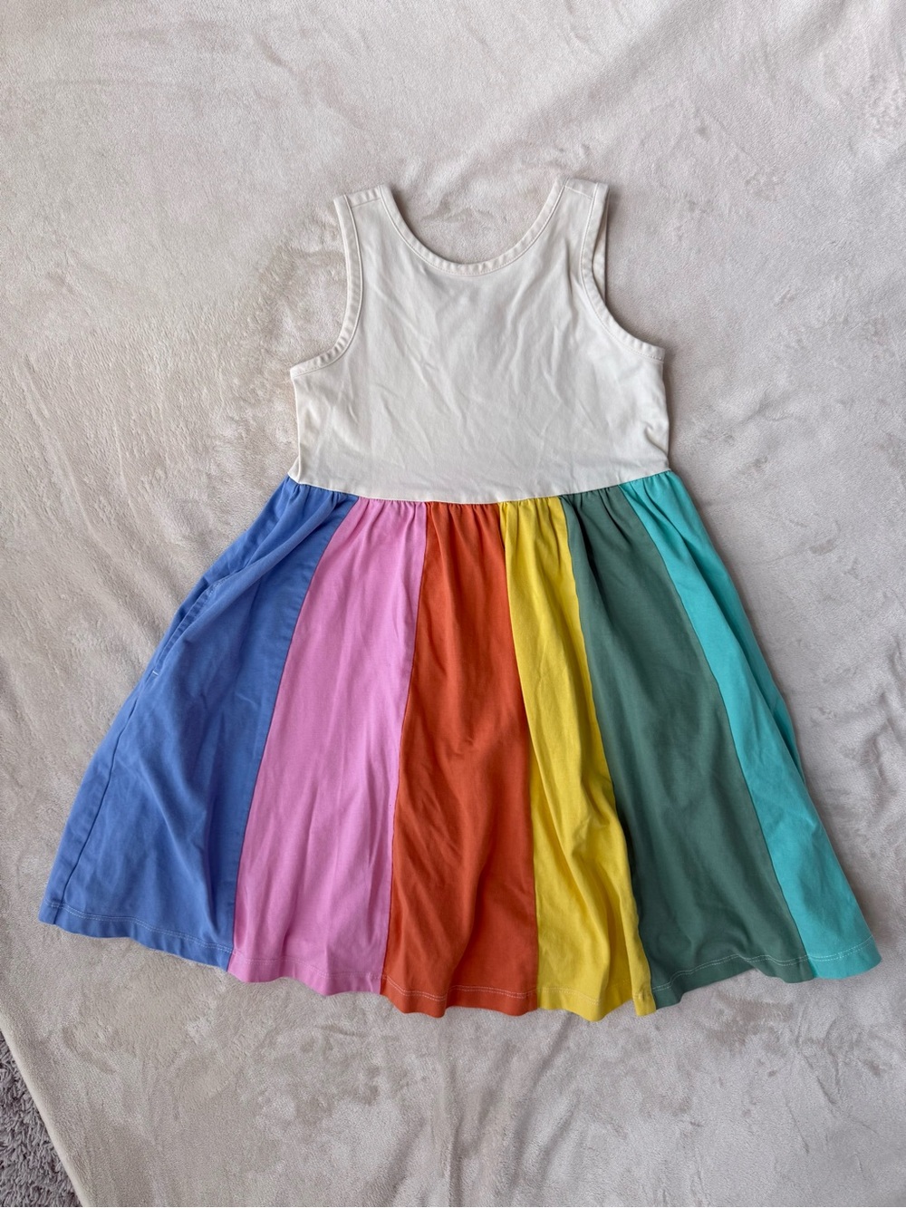 Hanna Andersson Tank Dress with Rainbow Panel Skirt